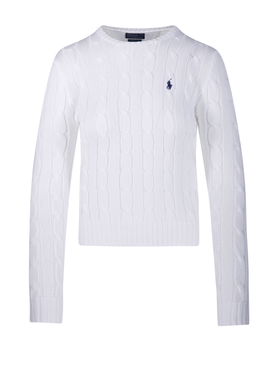 WOMAN RALPH LAUREN WHITE COTTON JULIANNA LONG SLEEVE PULLOVER
