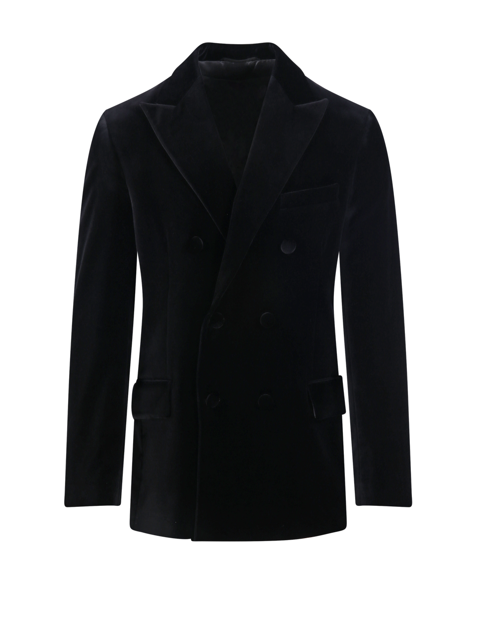 MEN GOLDEN GOOSE BLACK COTTON DOUBLE BREASTED BLAZER PIO