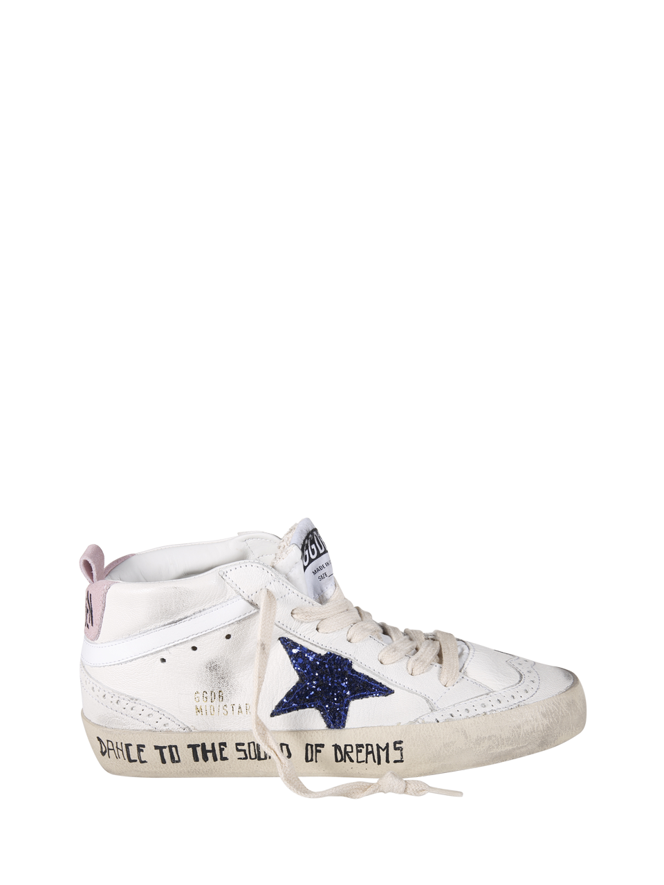 WOMAN GOLDEN GOOSE WHITE LEATHER MID STAR SNEAKER 