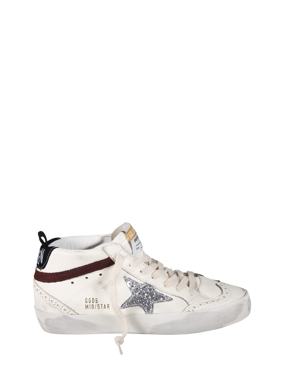 WOMAN GOLDEN GOOSE WHITE POLYURETHANE MID STAR SNEAKER 