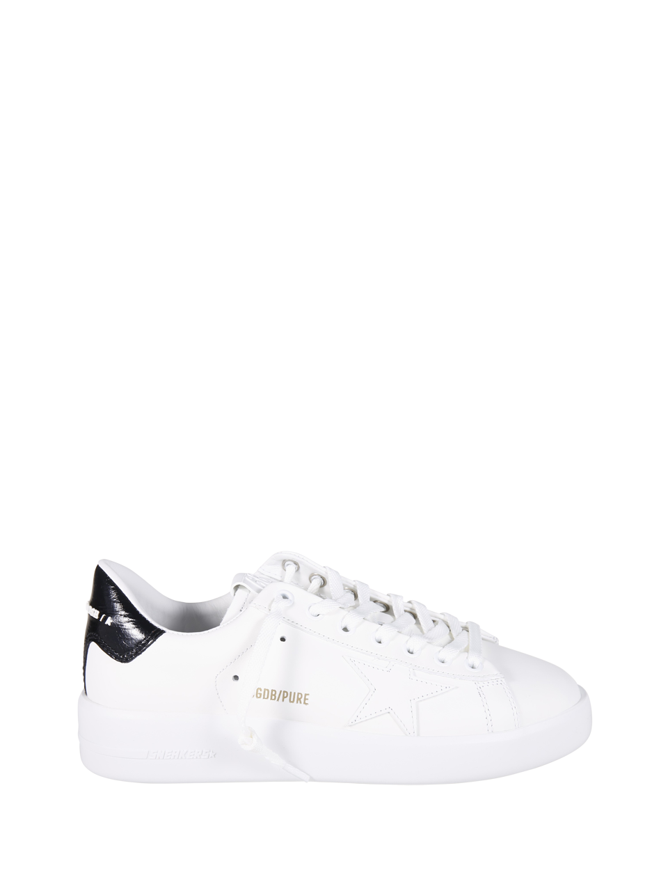 WOMAN GOLDEN GOOSE WHITE LEATHER PURE STAR SNEAKER 