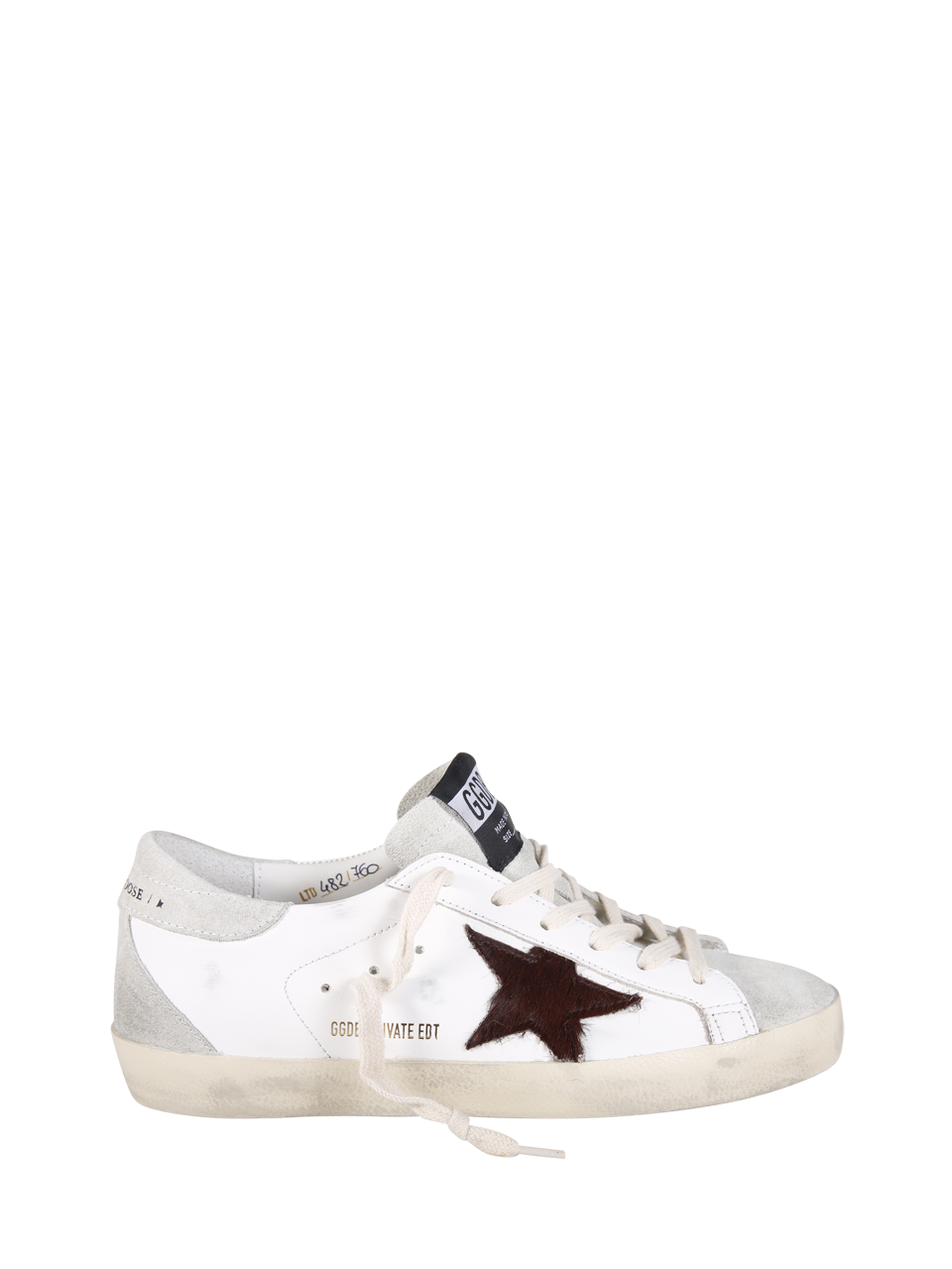 WOMAN GOLDEN GOOSE WHITE LEATHER SUPER-STAR SNEAKER 