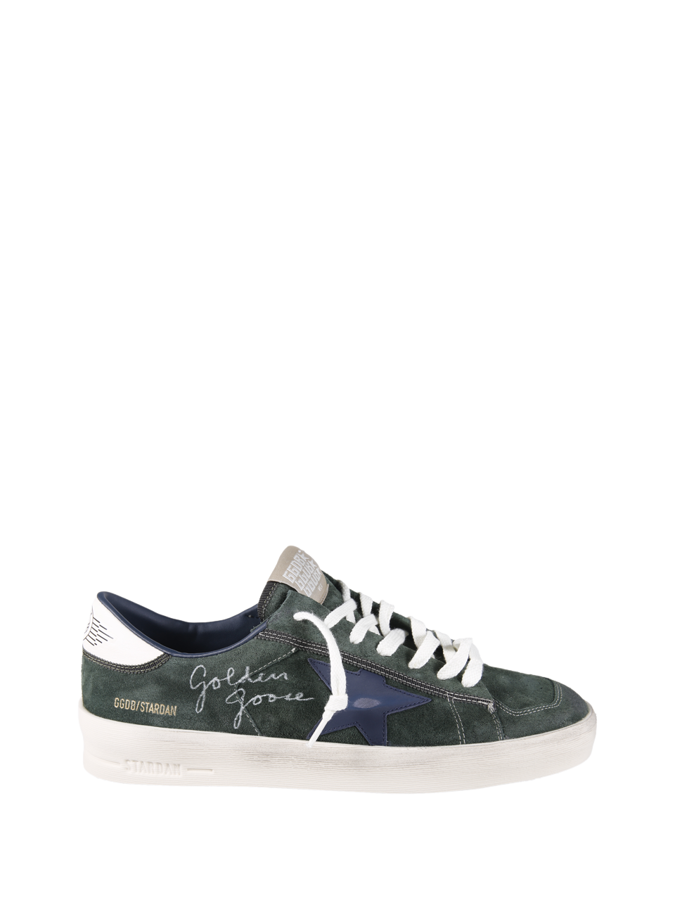 MEN GOLDEN GOOSE GREEN LEATHER STARDAN  SNEAKER 
