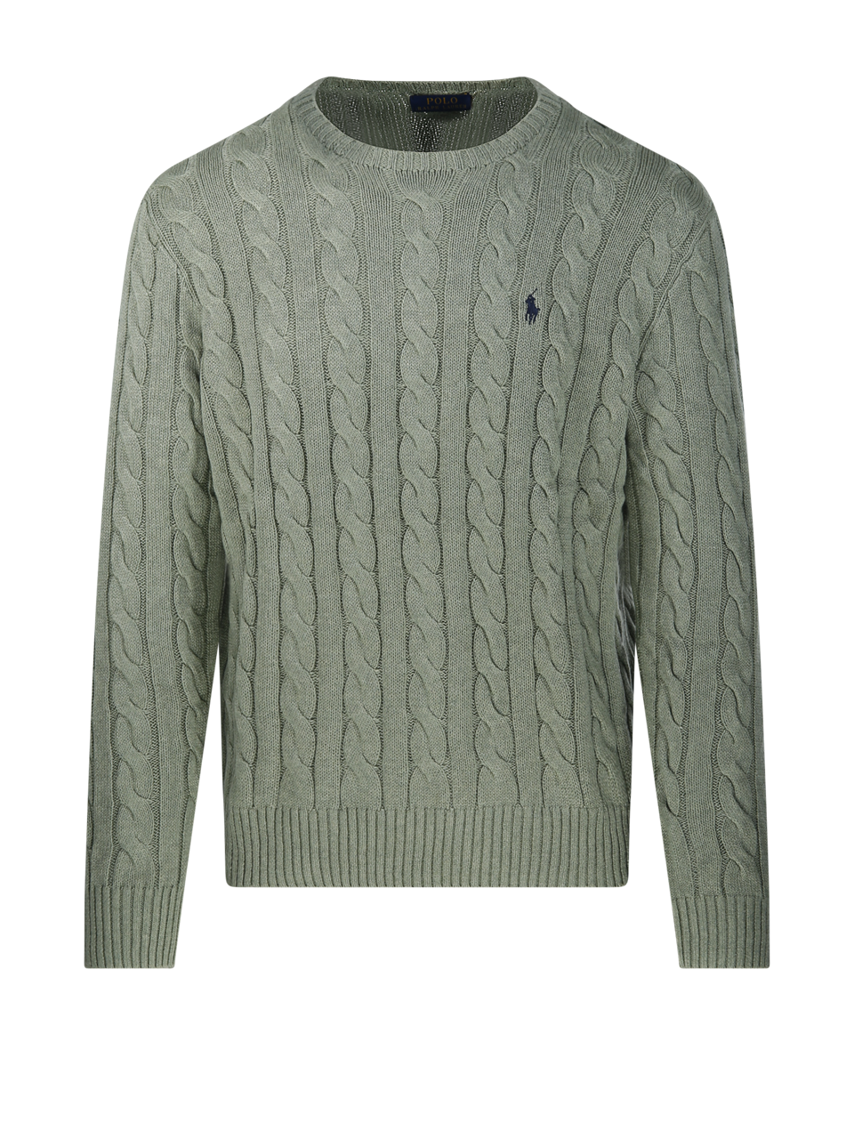 MEN RALPH LAUREN GREEN COTTON ROUND NECK SWEATER