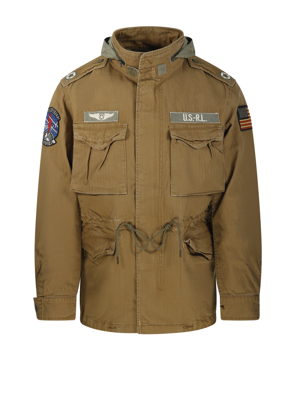 MEN RALPH LAUREN BROWN COTTON FIELD JACKET