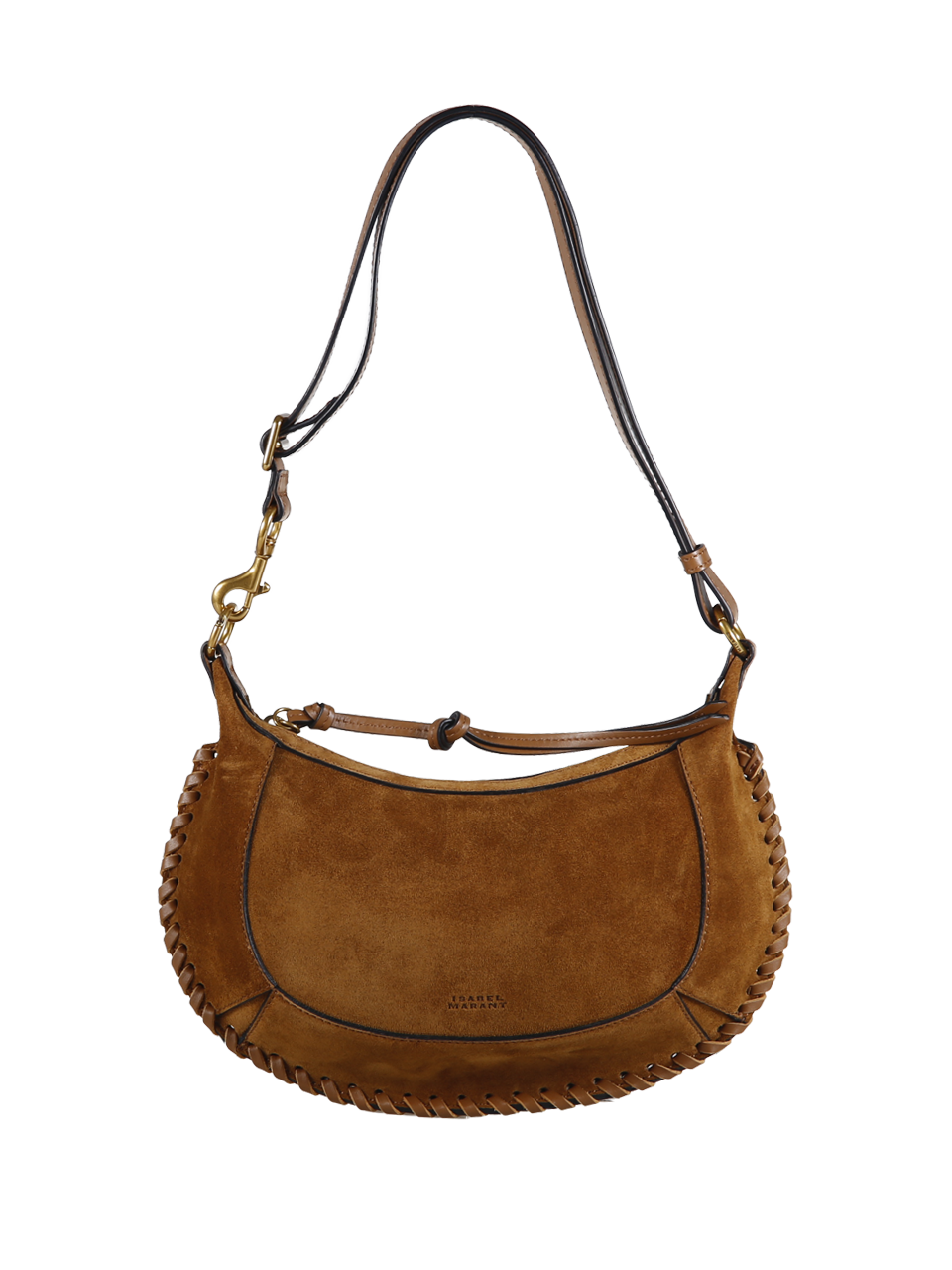 WOMAN ISABEL MARANT BROWN CALF SUEDE LEATHER OSKAN MOON GZ BAG