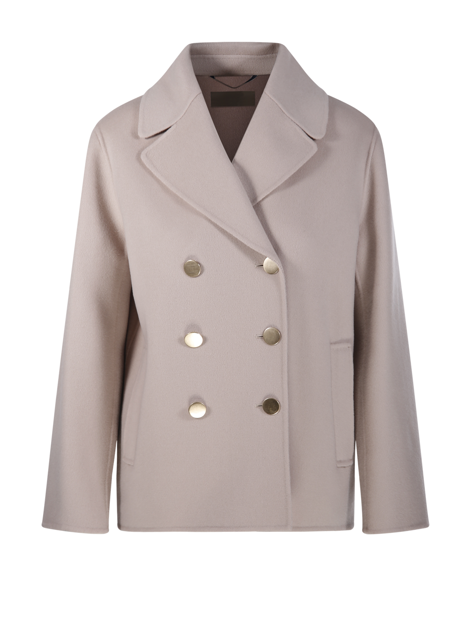 WOMAN MAXMARA S LIGHT PINK VIRGIN WOOL MARGOT DOUBLE BREASTED COAT