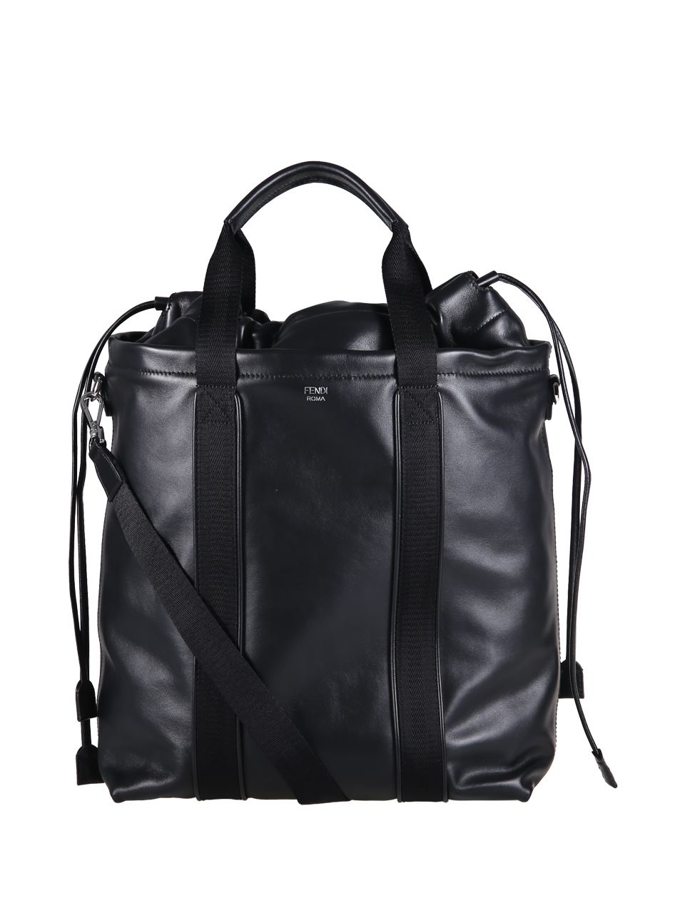 MEN FENDI BLACK CALF LEATHER BAGUETTE SHOPPING