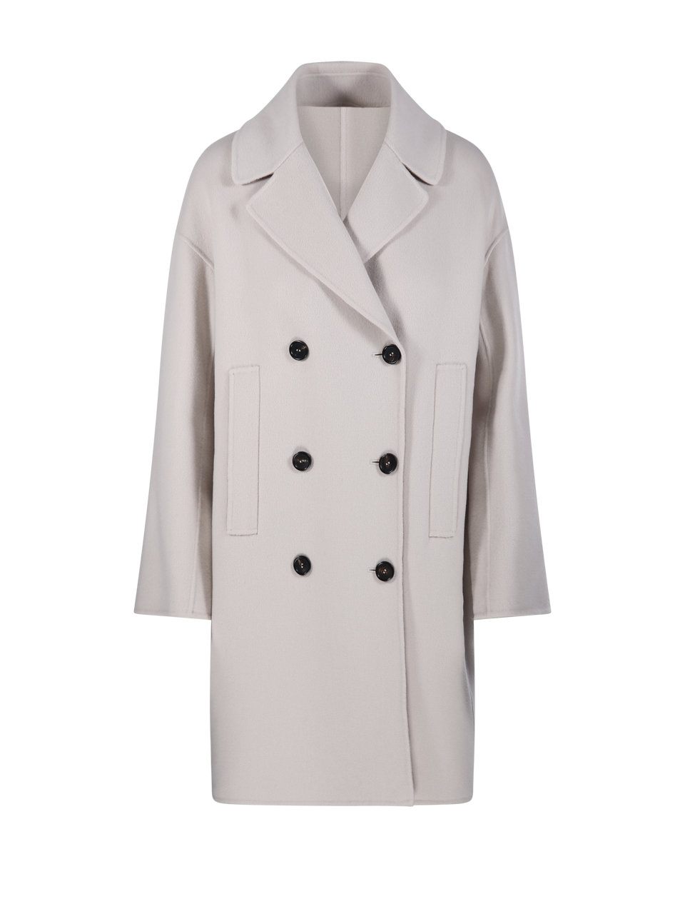 WOMAN MAXMARA S NUDE VIRGIN WOOL EDEN DOUBLE BREASTED SHORT COAT