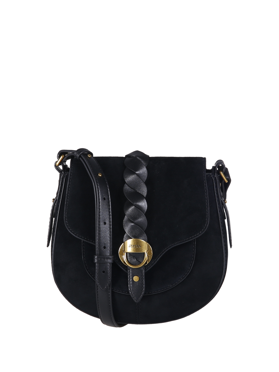 WOMAN ISABEL MARANT BLACK CALF SUEDE LEATHER ALTAY SMALL GZ BAG