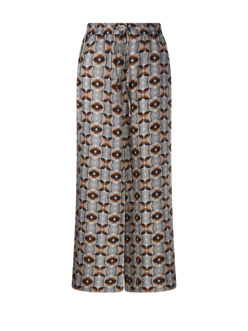 DONNA PIERRE LOUISE MASCIA PANTALONI ALOE  BEIGE IN SETA