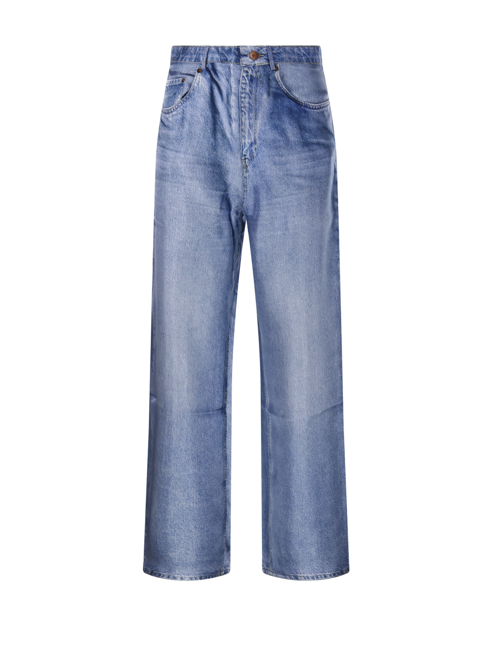 DONNA PIERRE LOUISE MASCIA PANTALONI ALOE IN SETA BLU