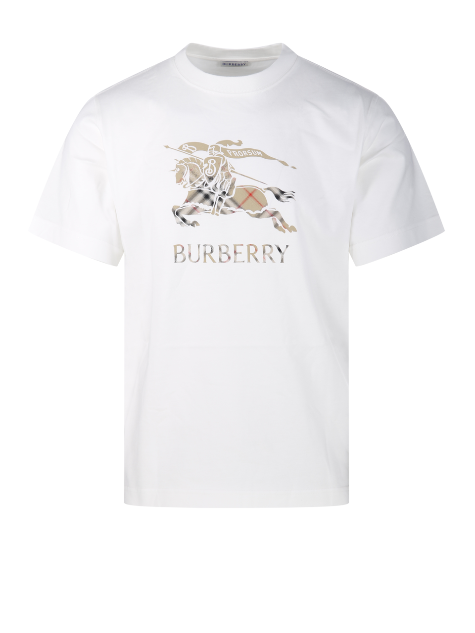 MEN BURBERRY WHITE COTTON SETH EKD DEG T-SHIRT
