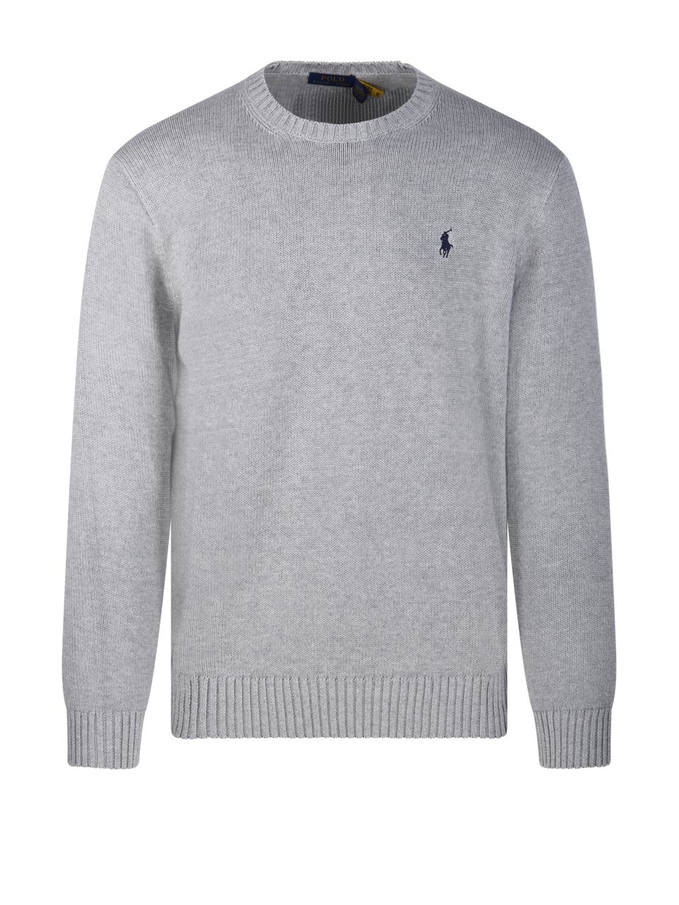 MEN RALPH LAUREN GREY COTTON ROUND NECK SWEATER