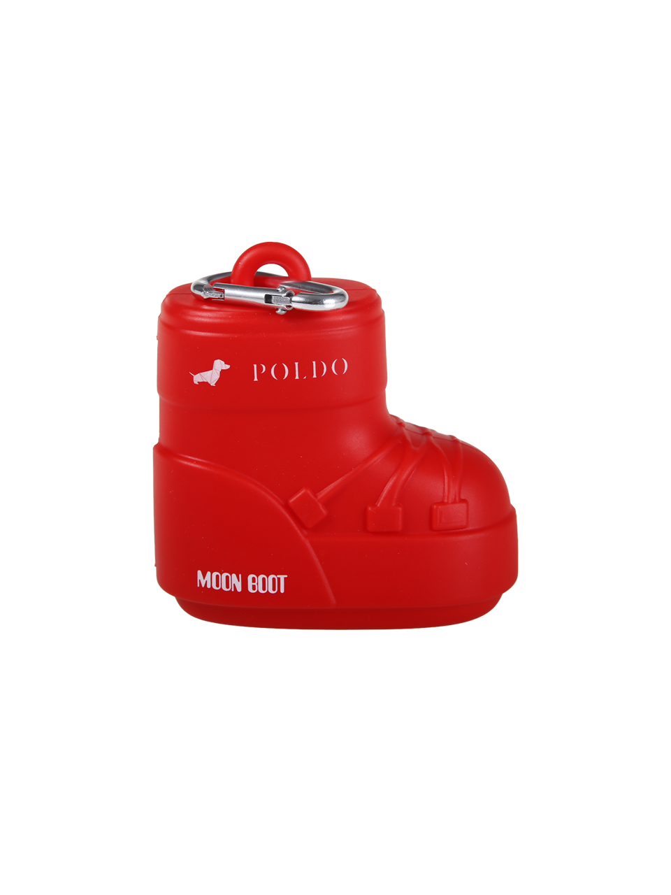 DONNA MOON BOOT X POLDO DOG COUTURE DISPENSER PER SACCHETTI PER CANI IN SILICONE ROSSO