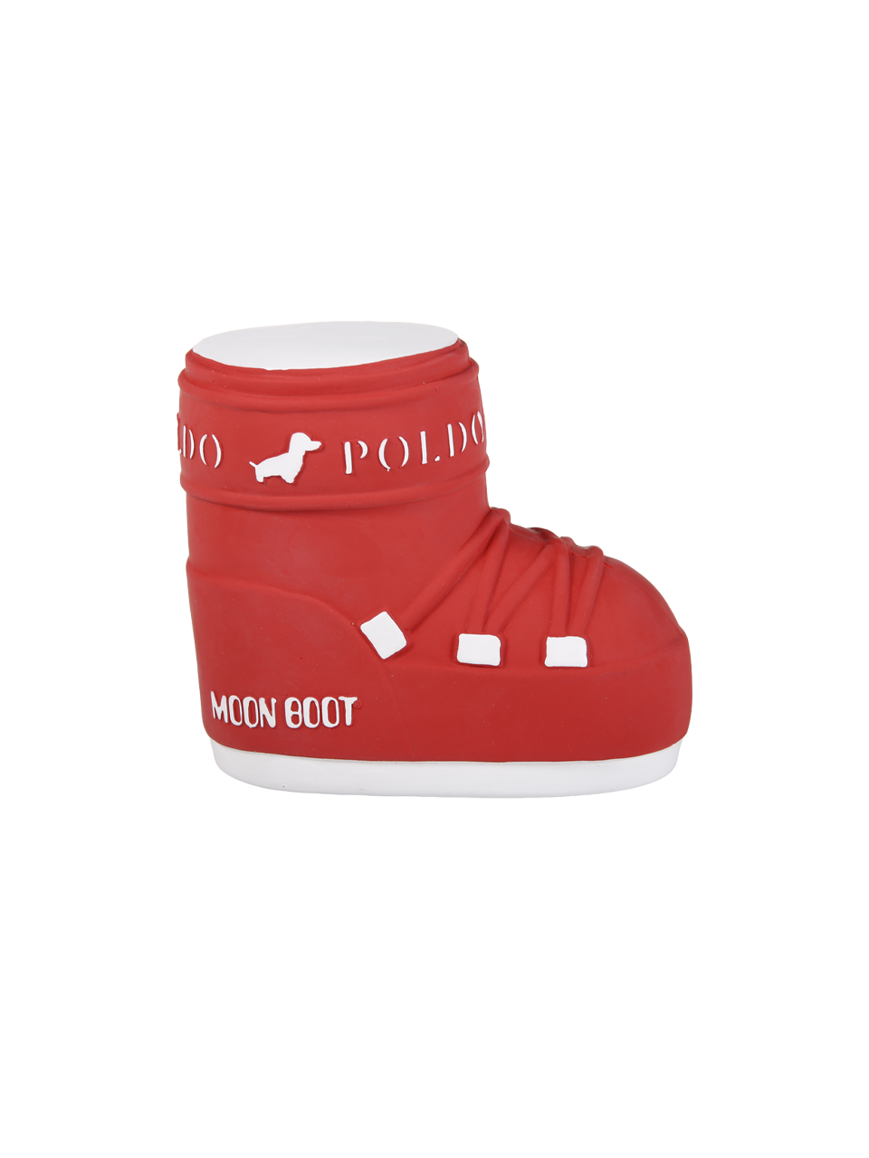 DONNA MOON BOOT X POLDO DOG COUTURE GIOCATTOLO SQUEAKY IN LATTICE ROSSO 