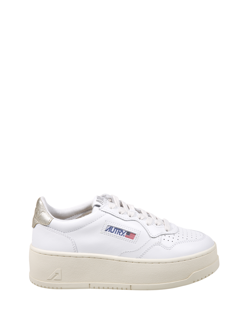 WOMAN AUTRY WHITE LEATHER PLATFORM LOW WOM