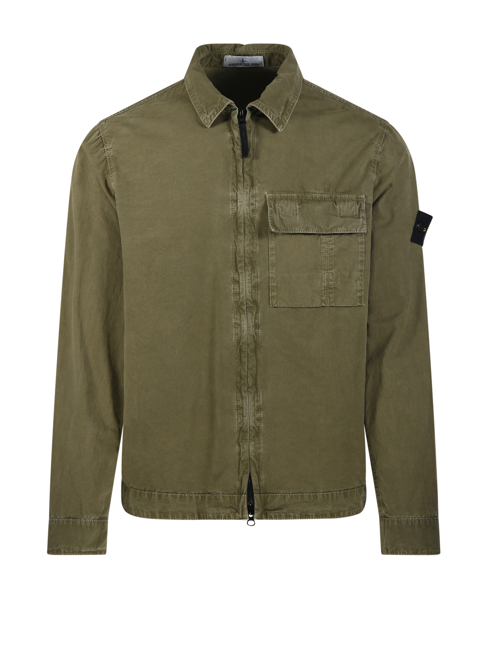 MEN STONE ISLAND GREEN COTTON JACKET 