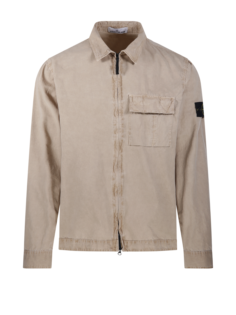 MEN STONE ISLAND BEIGE COTTON JACKET 