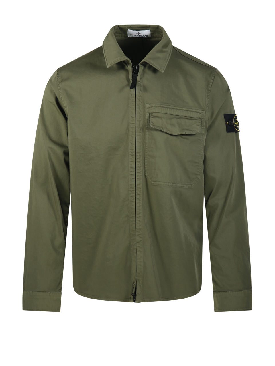 UOMO STONE ISLAND GIACCA DI COTONE VERDE