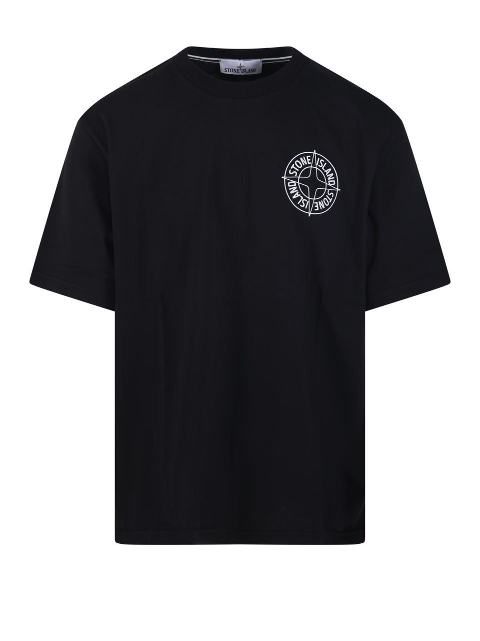 UOMO STONE ISLAND T-SHIRT IN COTONE NERO SS