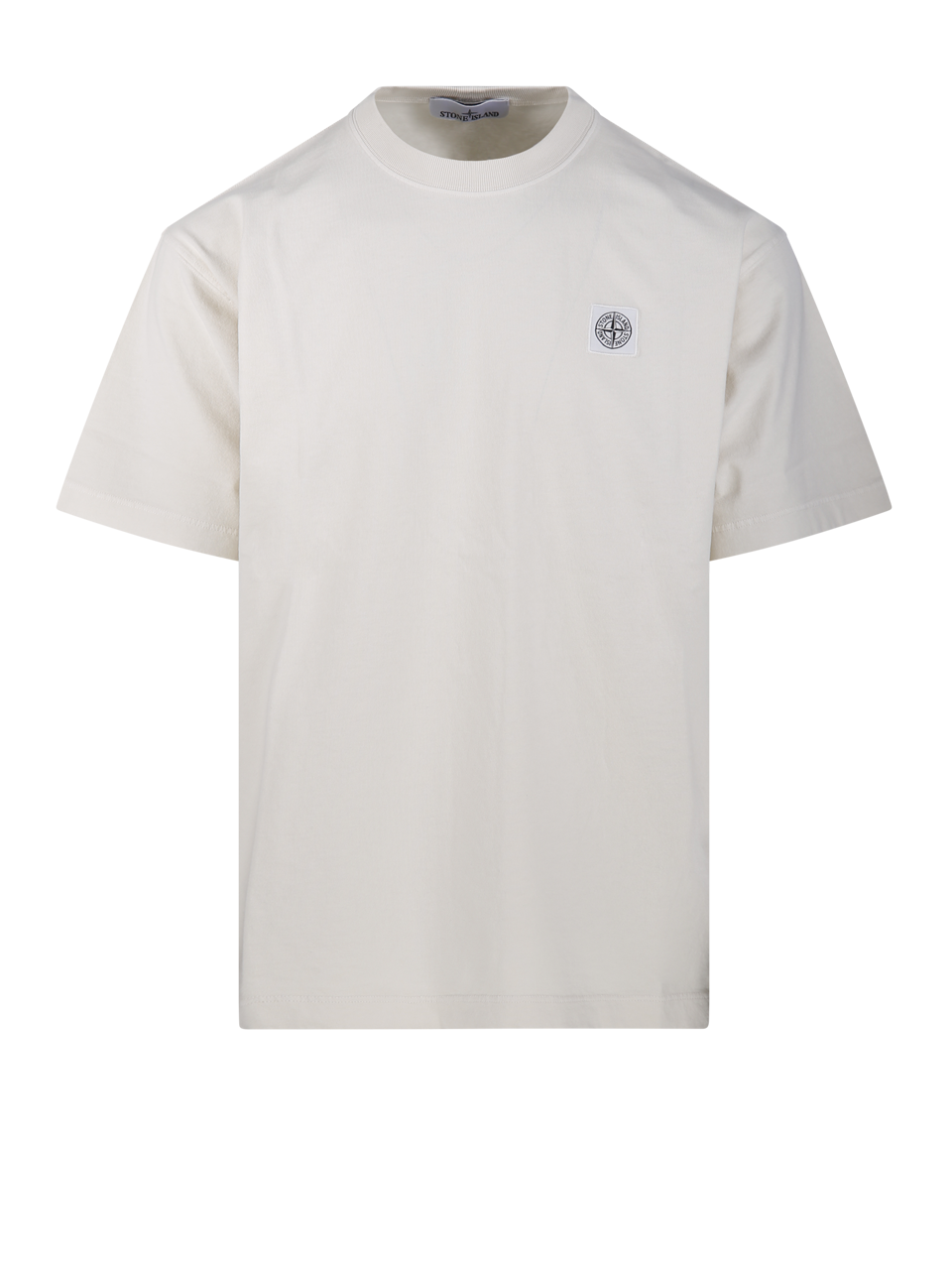 MEN STONE ISLAND WHITE COTTON T-SHIRT SS