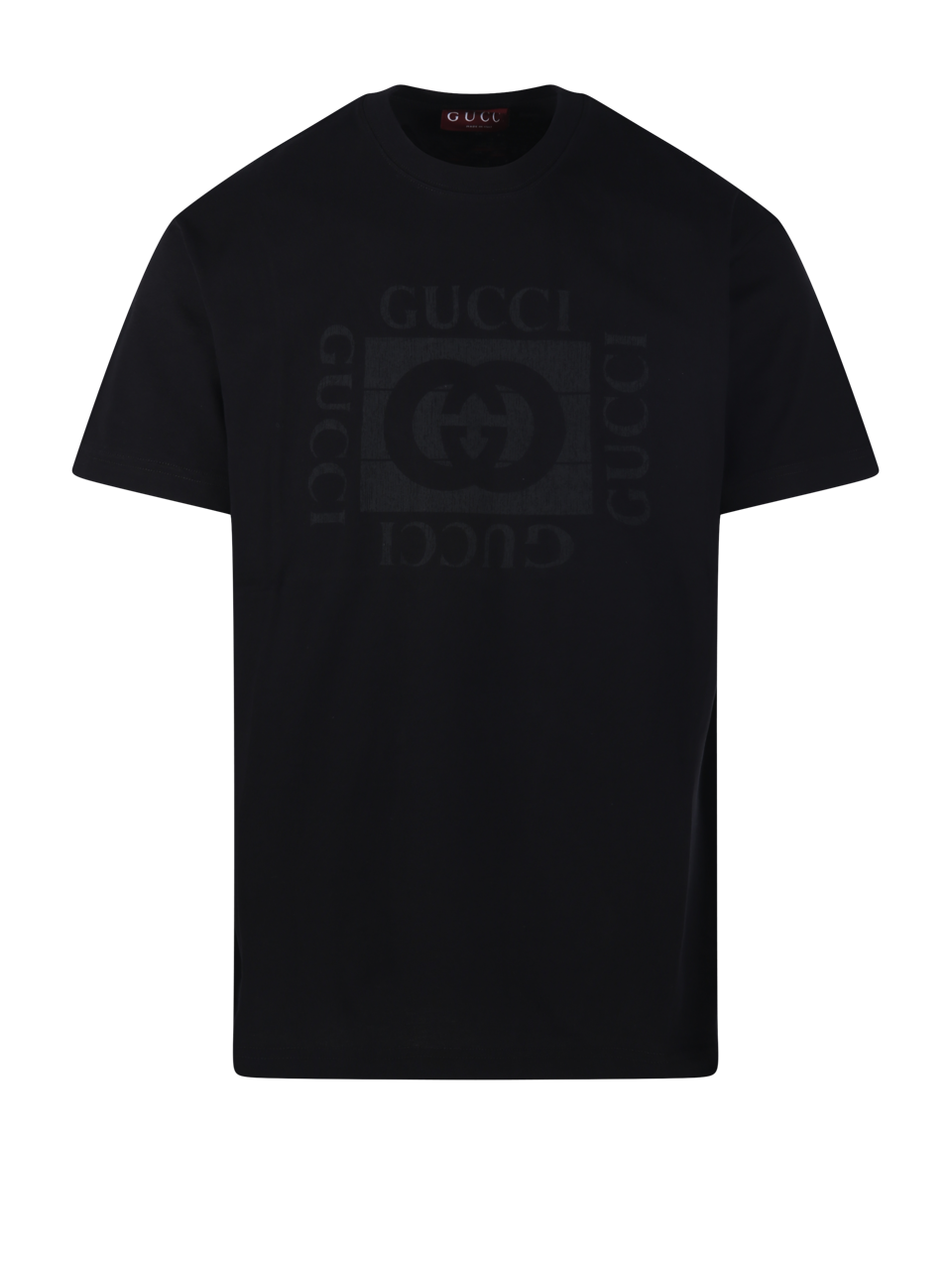 MEN GUCCI BLACK COTTON S/S T-SHIRT
