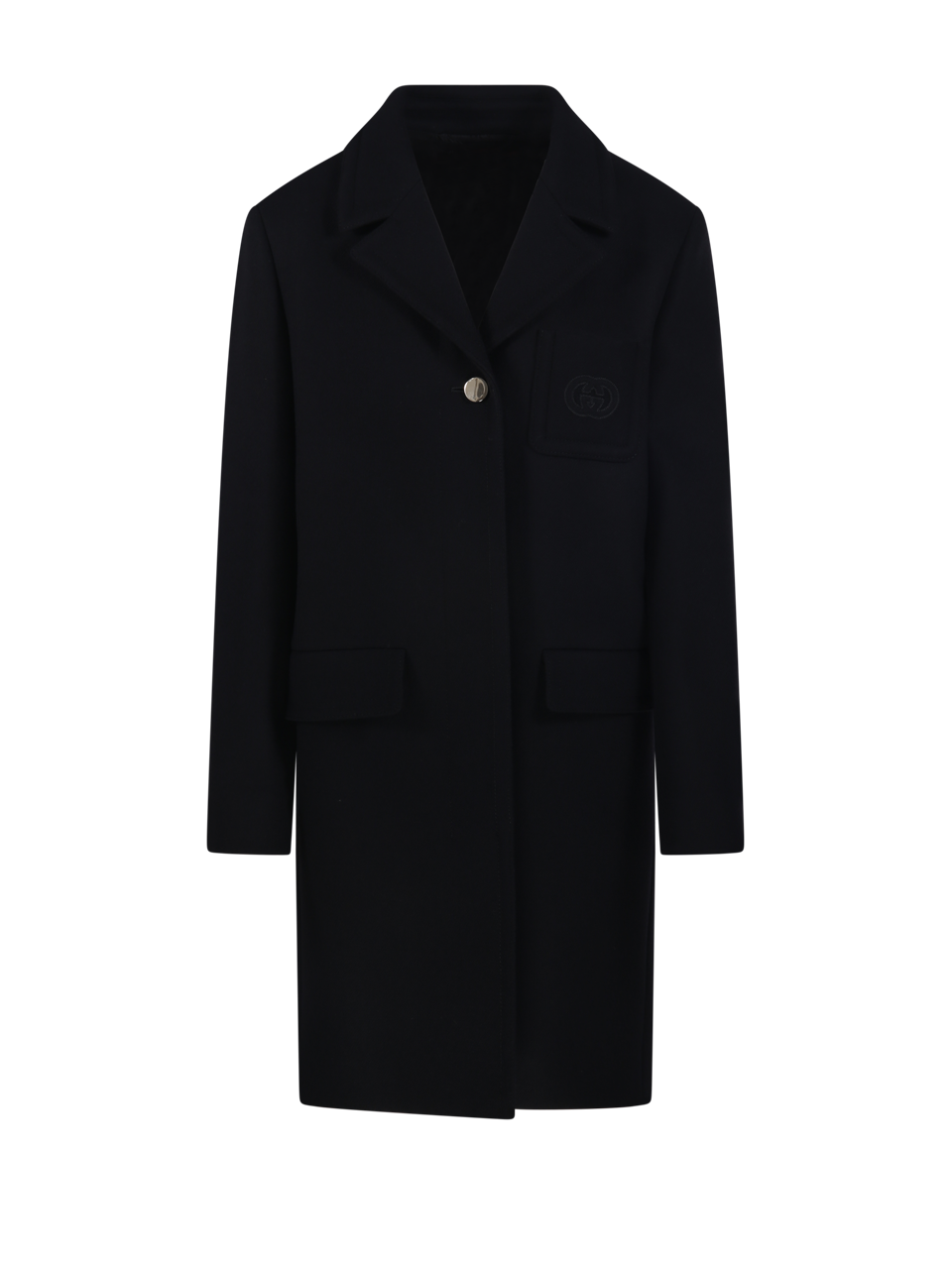 DONNA GUCCI CAPPOTTO DI LANA NERO