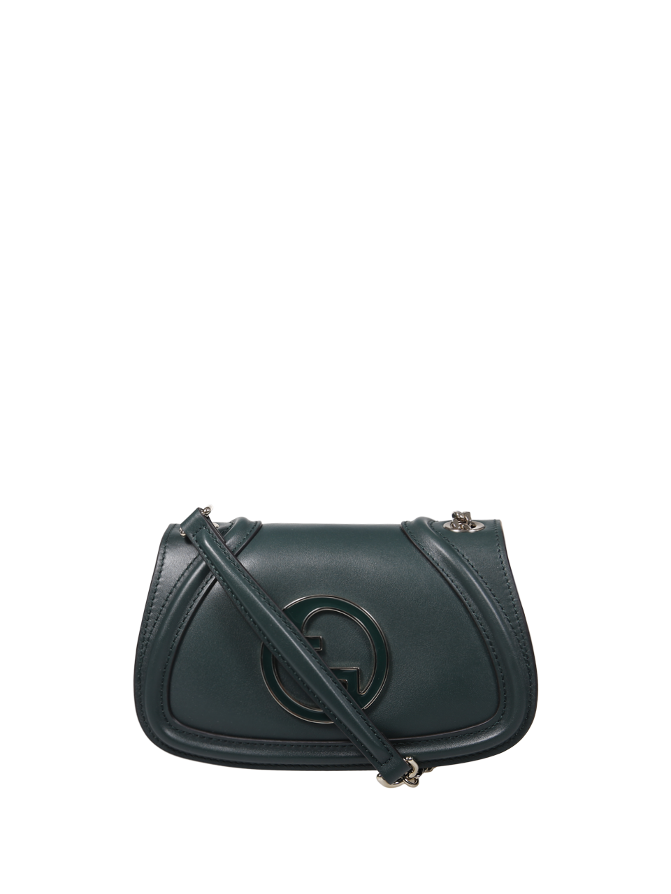 DONNA GUCCI BORSA A TRACOLLA BLONDIE S IN PELLE DI VITELLO VERDE 