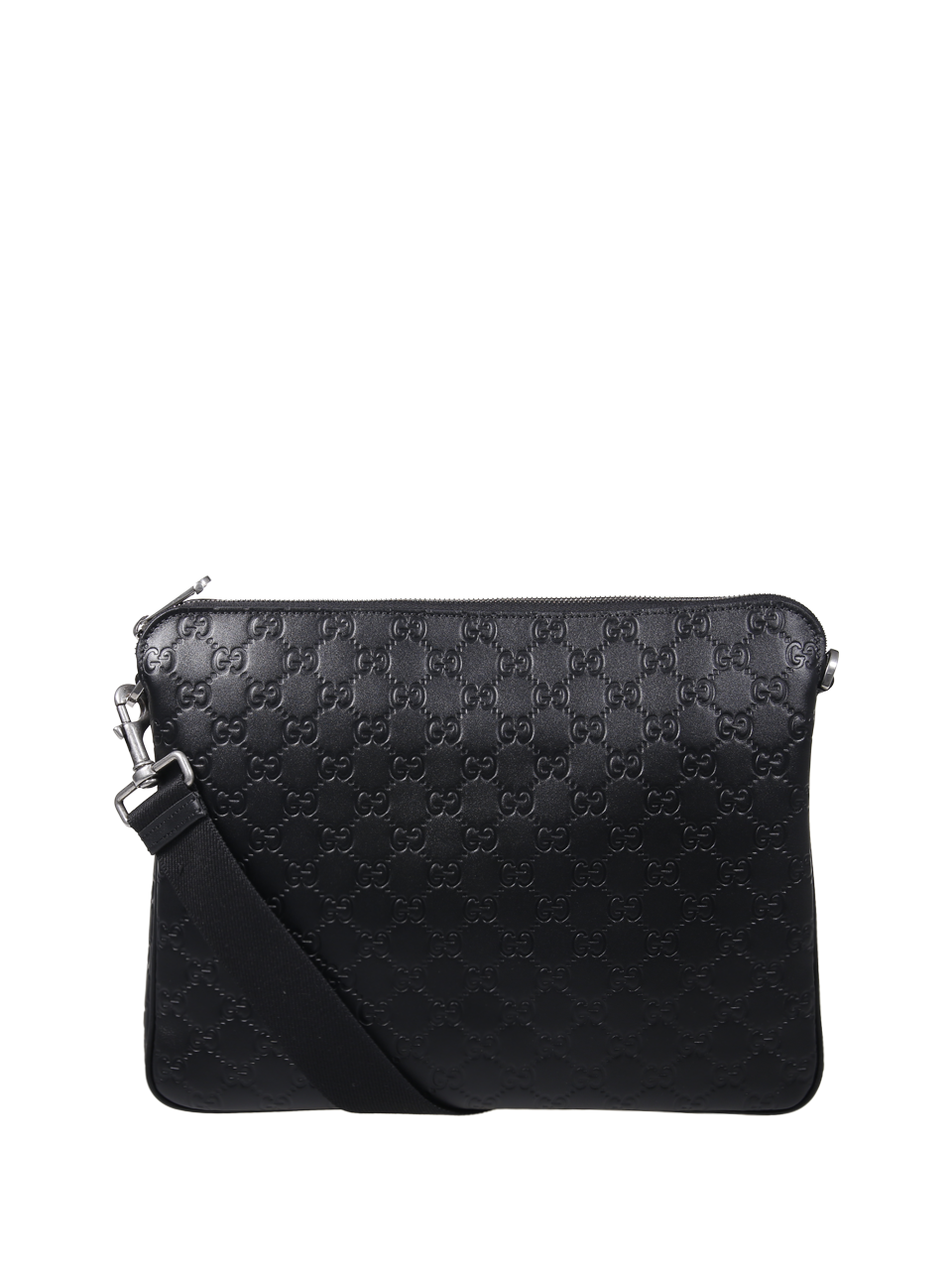 MEN GUCCI BLACK CALF SKIN CROSSBODY BAG