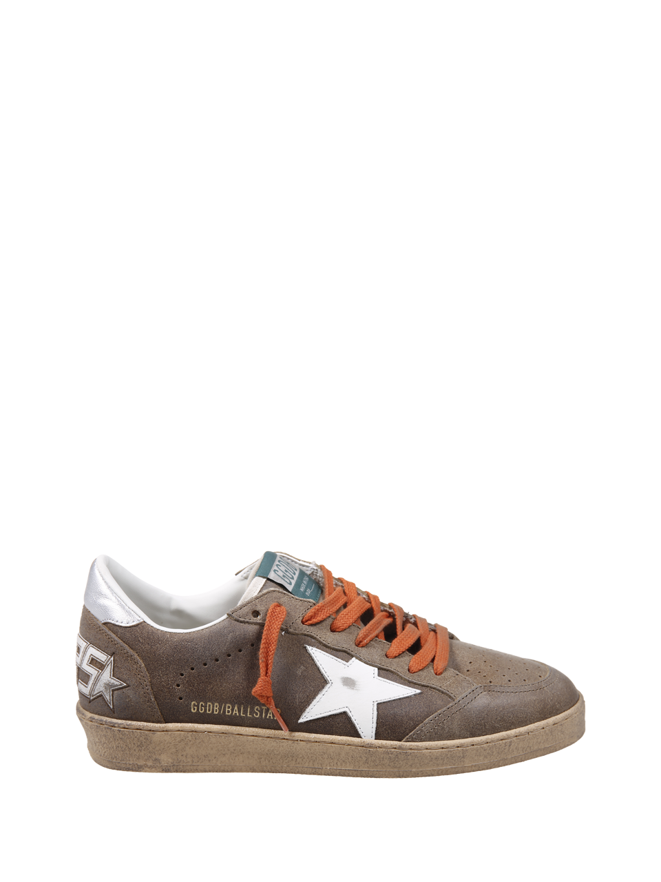 UOMO GOLDEN GOOSE SNEAKER BALL STAR IN PELLE DI CAPRA MARRONE