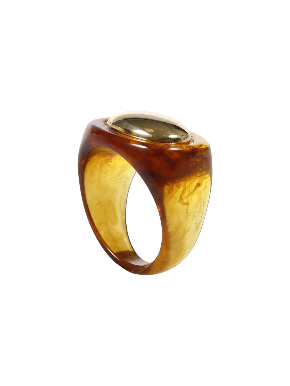 DONNA LUCAS JACK ANELLO IN RESINA ORO 