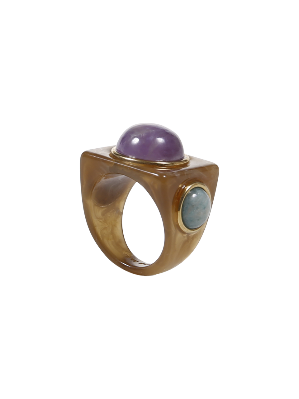 DONNA LUCAS JACK ANELLO IN RESINA MULTICOLOR 