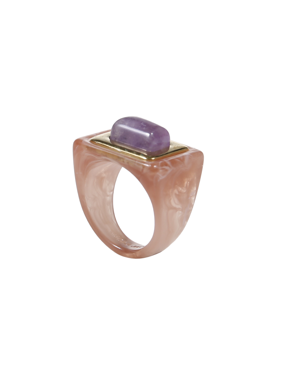 DONNA LUCAS JACK ANELLO IN RESINA PURPLE 