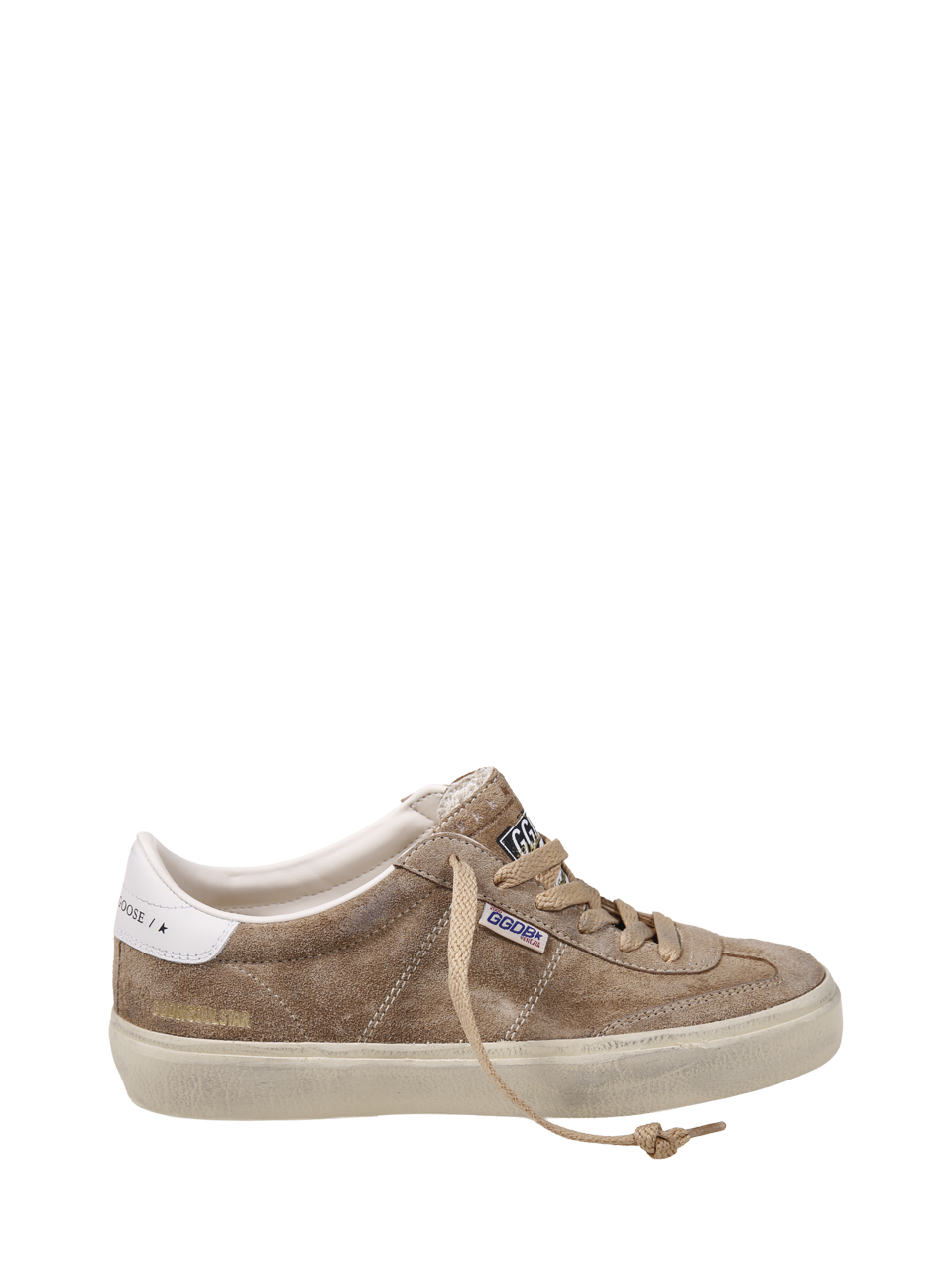 WOMAN GOLDEN GOOSE BEIGE COW LEATHER SLIDE SNEAKER 