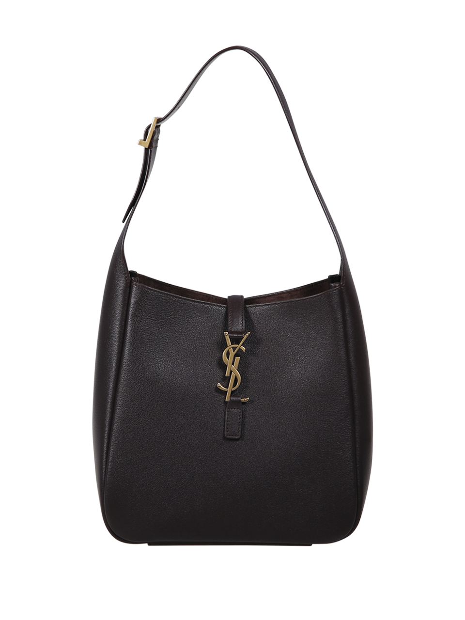 WOMAN SAINT LAURENT DARK BROWN CALF SKIN LE 5A7 SMALL SHOULDER BAG