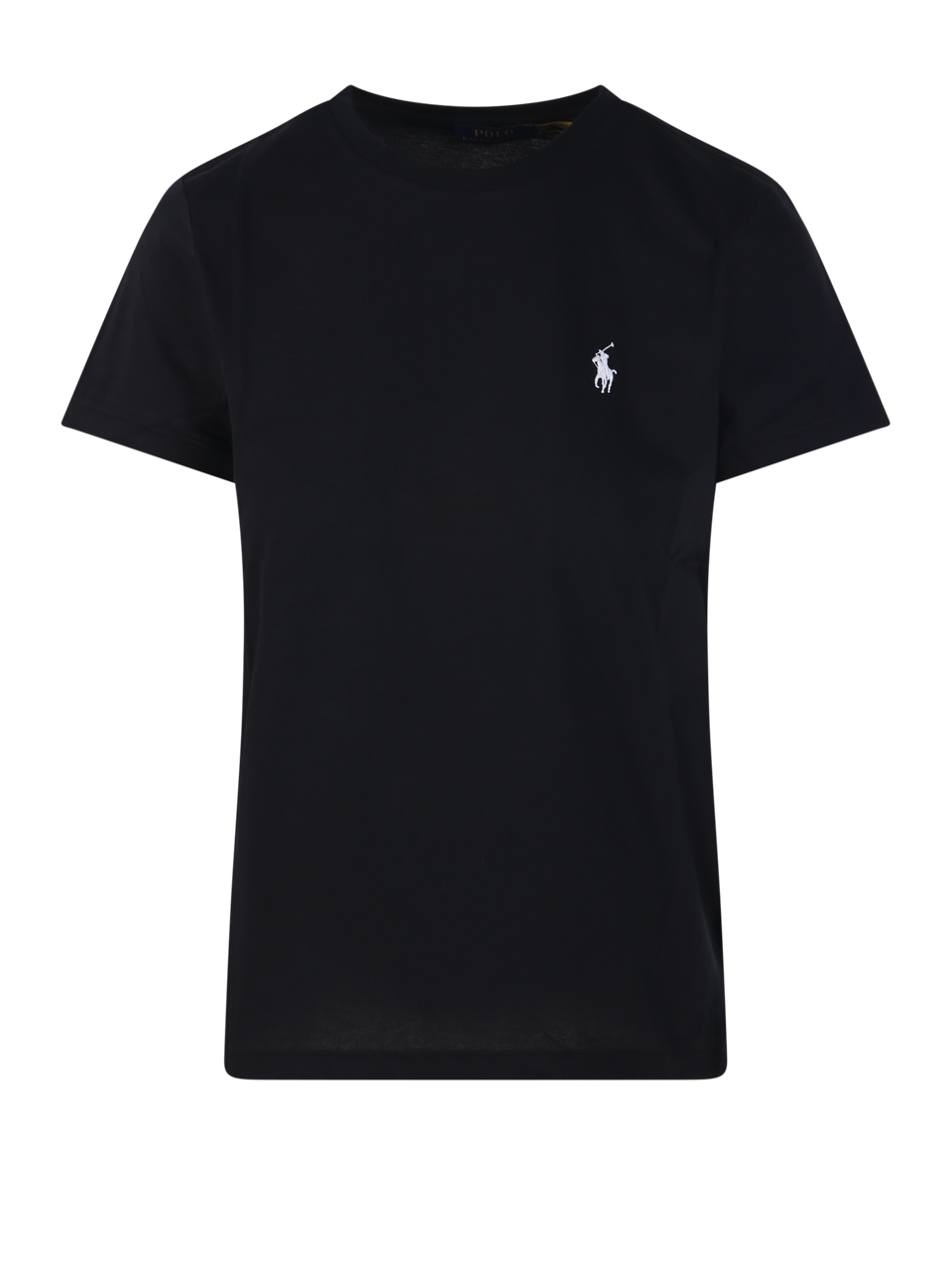 WOMAN RALPH LAUREN BLACK COTTON T-SHIRT