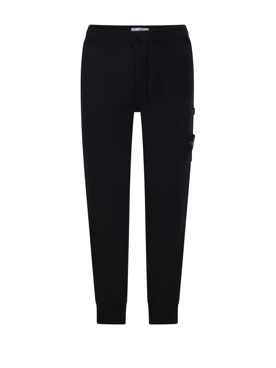 MEN STONE ISLAND BLACK COTTON SWEAT PANT