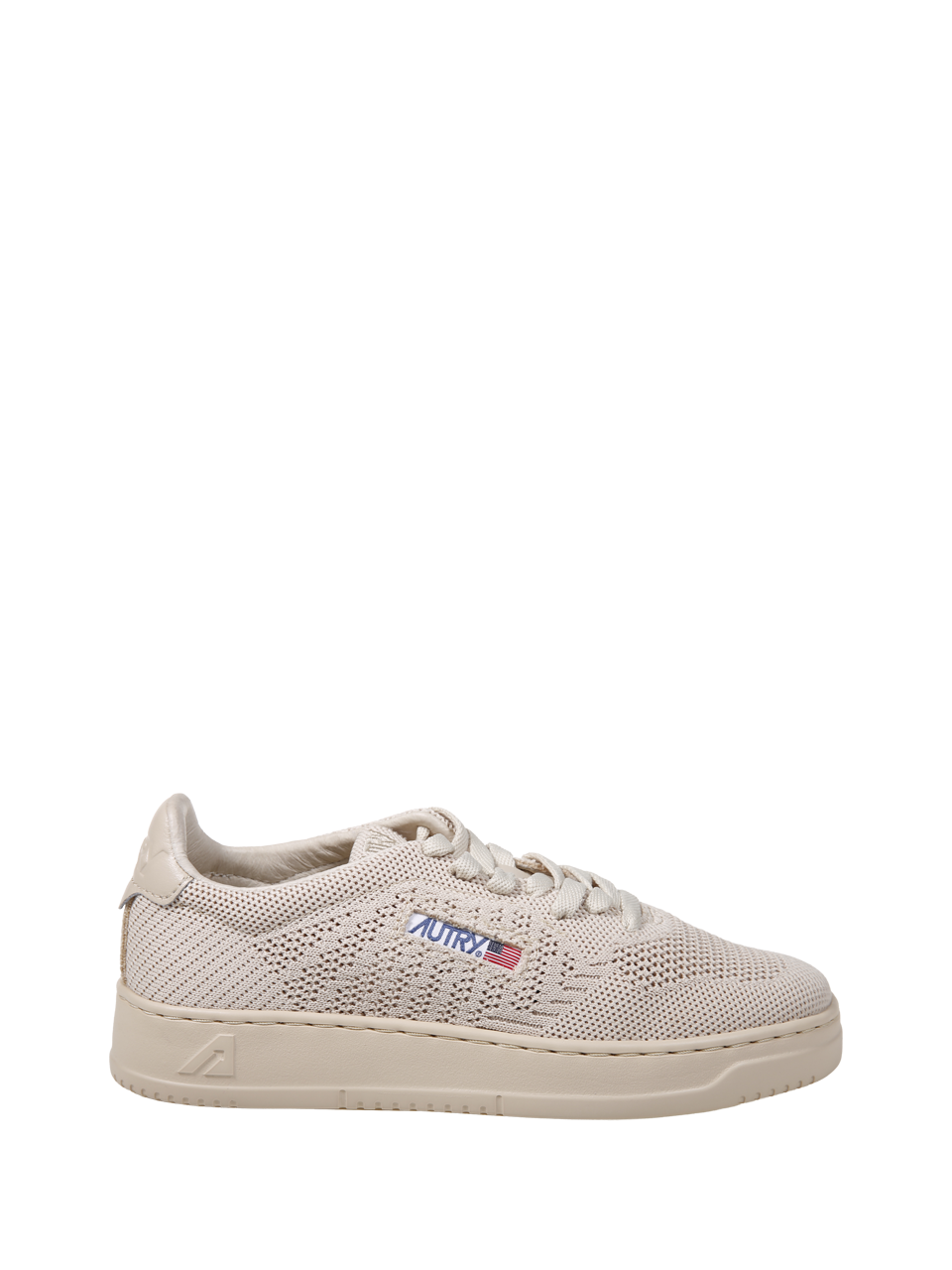 WOMAN AUTRY BEIGE LEATHER EASEKNIT LOW SNEAKER 