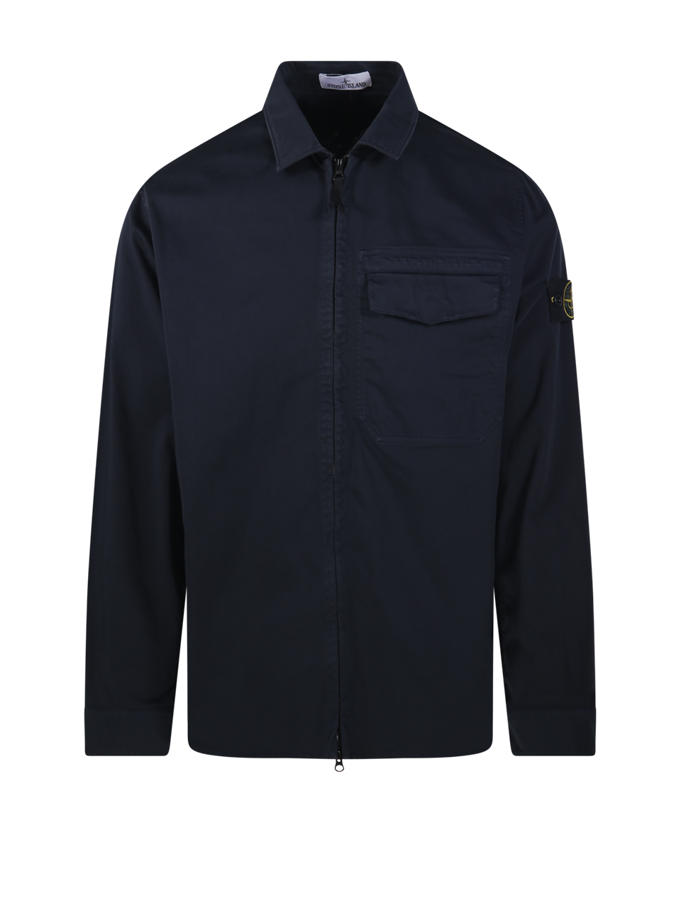 MEN STONE ISLAND DARK BLUE COTTON JACKET 