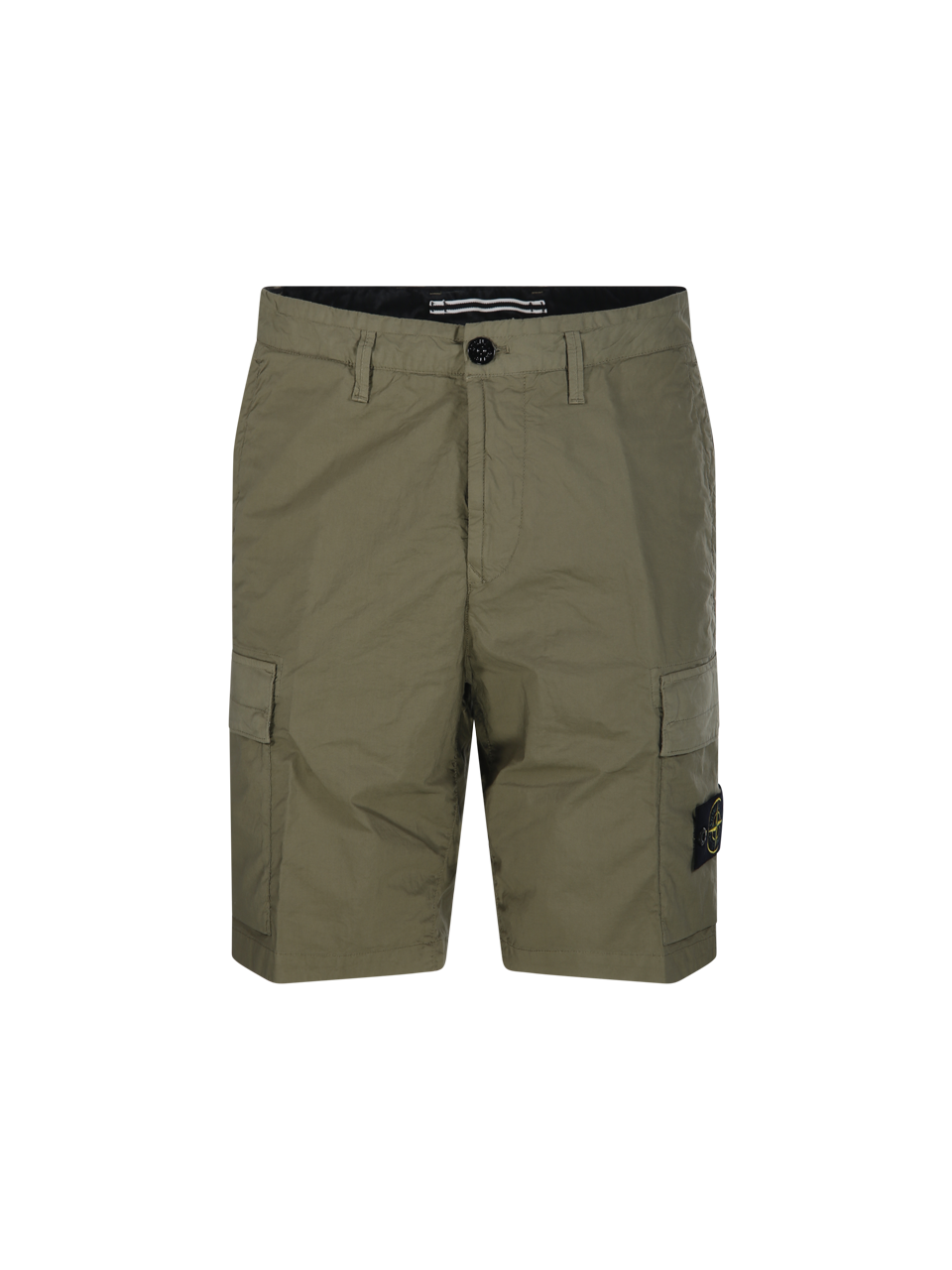 UOMO STONE ISLAND BERMUDA REGOLARI IN COTONE VERDE 