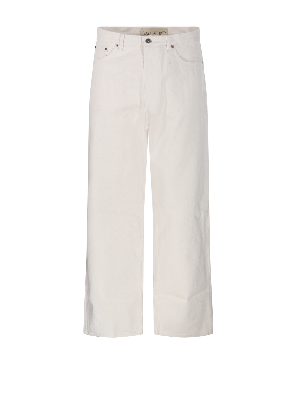 MEN VALENTINO NUDE COTTON DENIM JEANS