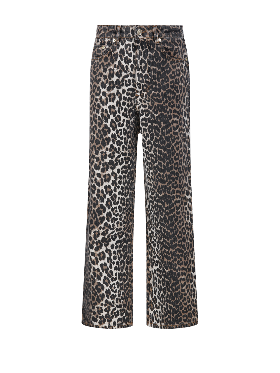 WOMAN GANNI MULTICOLOR ORGANIC COTTON ESSENTIALS PRINT DENIM LARI JEANS