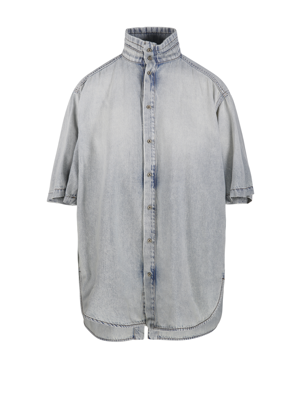 WOMAN DARKPARK SKY BLUE COTTON ROBERTA TENCEL DENIM COLLAR SHIRT