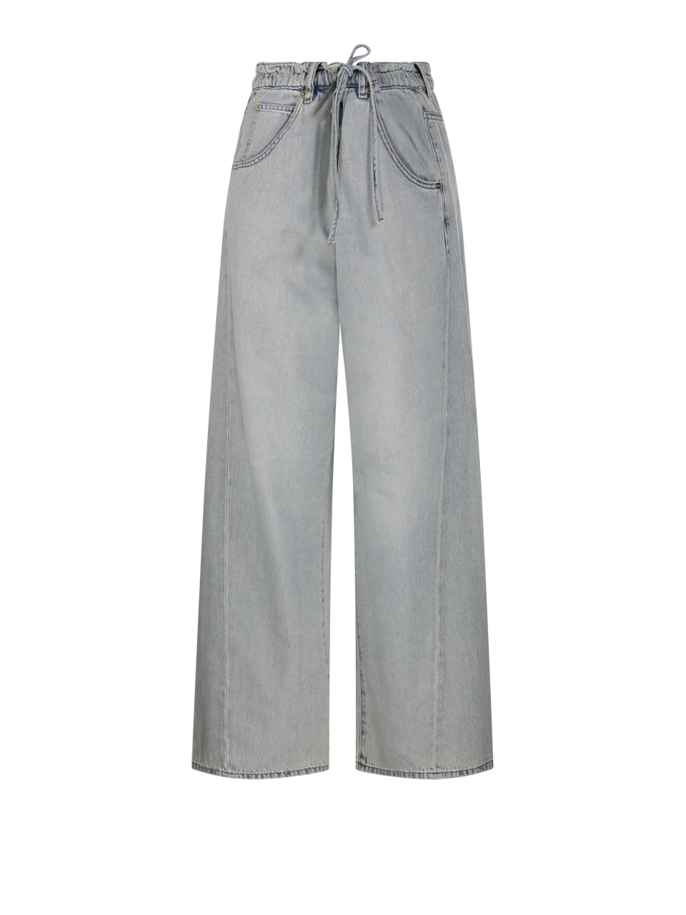 WOMAN DARKPARK BLUE COTTON IRIS PAPER BAG TENCEL DENIM JEANS