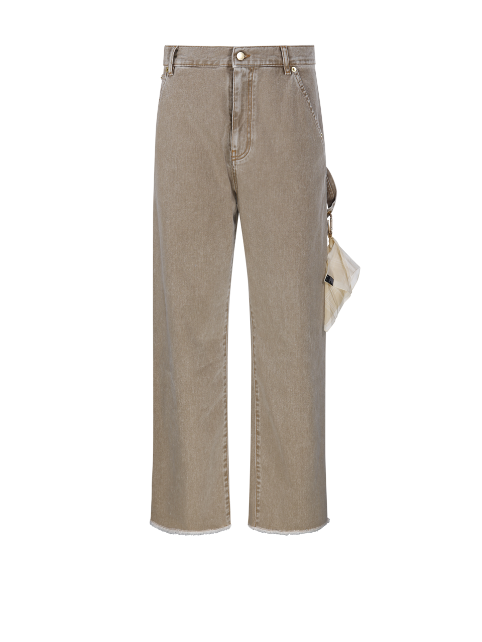 WOMAN DARKPARK NUDE COTTON SIENNA LOOSE SIDE SPLIT DENIM JEANS