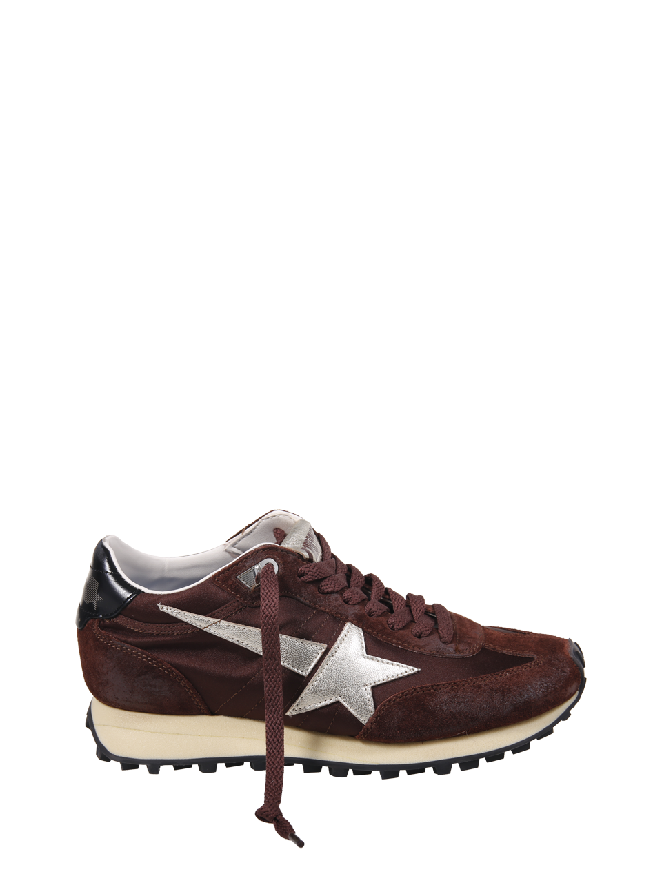 WOMAN GOLDEN GOOSE BORWN LEATHER RUNNING MARATHON SNEAKER 