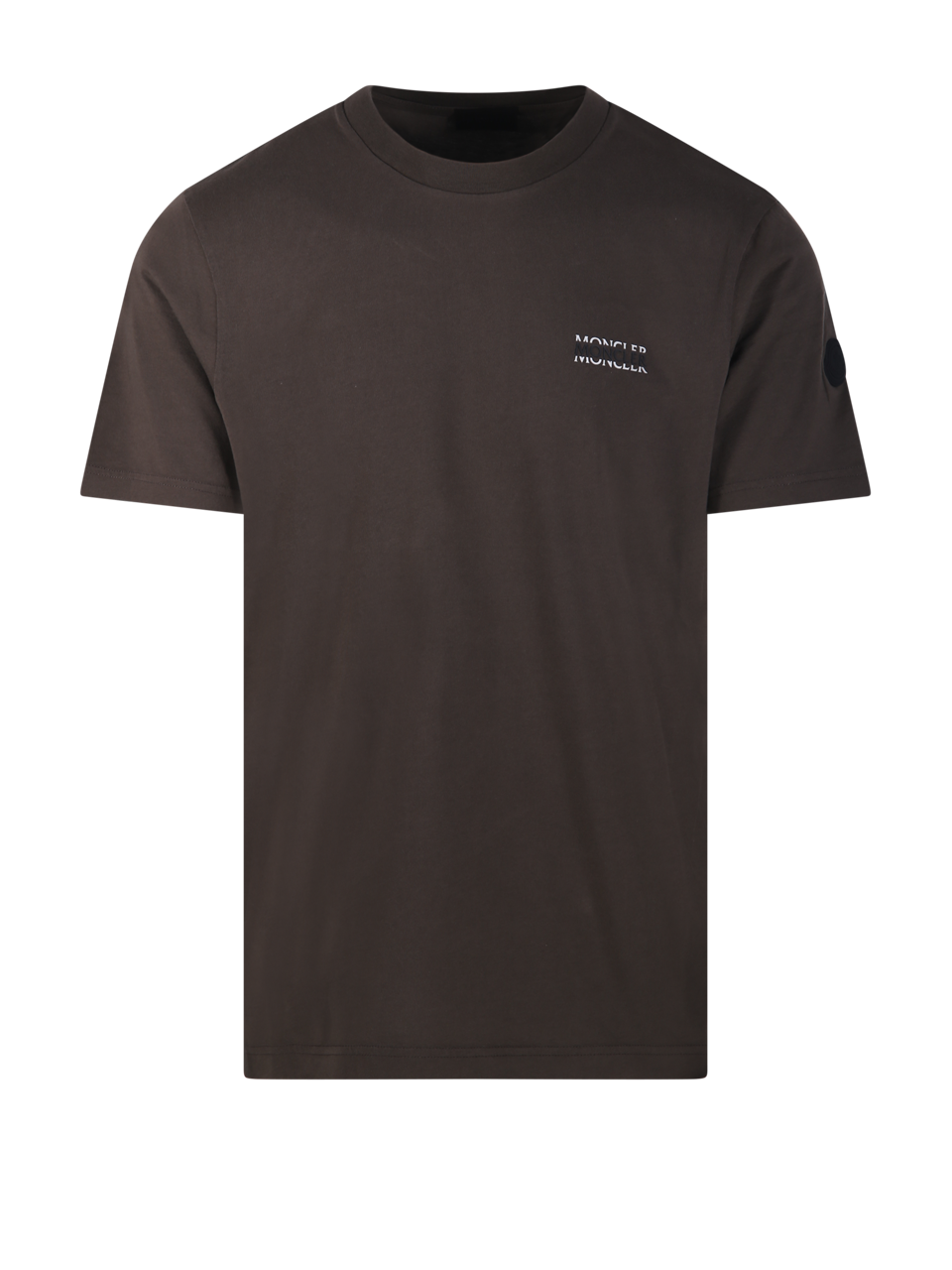 MEN MONCLER BROWN COTTON SS T-SHIRT