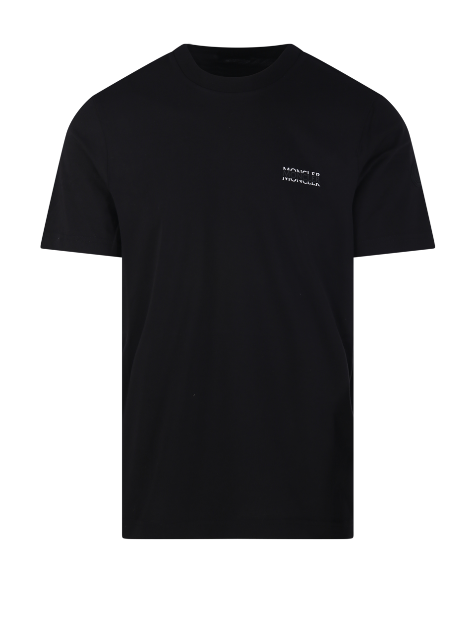 UOMO MONCLER T-SHIRT MARRONE IN NERO SS