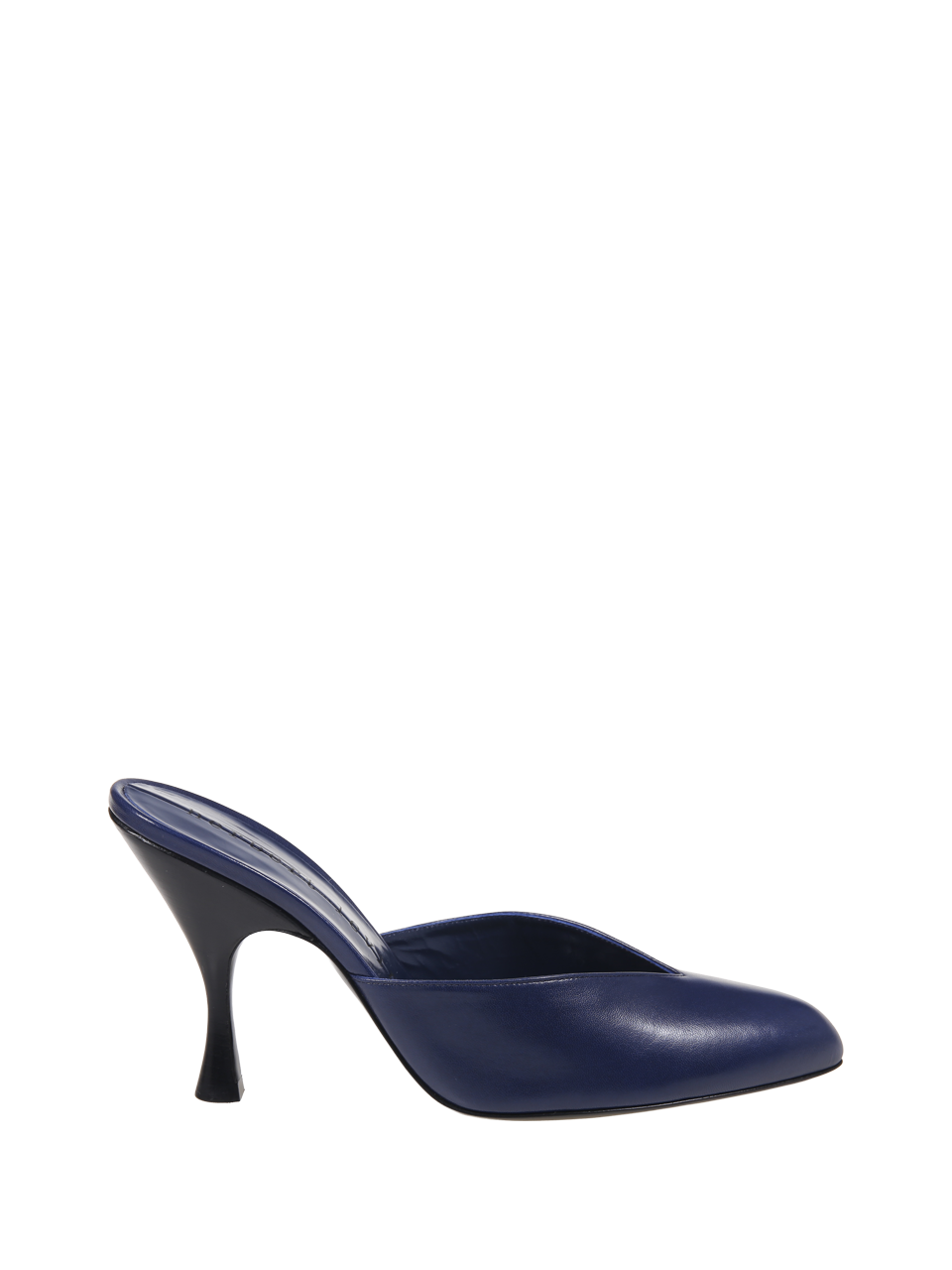 WOMAN HERBERT LEVINE BLUE LEATHER SITTING PRETTY PUMP